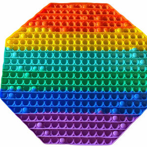 Rainbow Pop It Fidget Toy - HUGE | 15.5”x15.5” | EUC